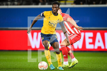 2022-11-03 - Lazare AMANI of Royale Union Saint Gilloise during the UEFA Europa League, Group D football match between Royale Union Saint-Gilloise and 1. FC Union Berlin on November 3, 2022 at King Power at Den Dreef in Leuven, Belgium - FOOTBALL - EUROPA LEAGUE - UNION SAINT GILLOISE V UNION BERLIN - UEFA EUROPA LEAGUE - SOCCER