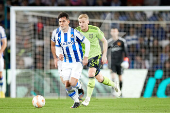 2022-11-03 - Martin Zubimendi of Real Sociedad during the UEFA Europa League, Group E football match between Real Sociedad and Manchester United on November 3, 2022 at Reale Arena in San Sebastian, Spain - FOOTBALL - EUROPA LEAGUE - REAL SOCIEDAD V MANCHESTER UNITED - UEFA EUROPA LEAGUE - SOCCER