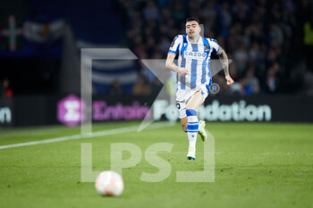 2022-11-03 - Diego Rico of Real Sociedad during the UEFA Europa League, Group E football match between Real Sociedad and Manchester United on November 3, 2022 at Reale Arena in San Sebastian, Spain - FOOTBALL - EUROPA LEAGUE - REAL SOCIEDAD V MANCHESTER UNITED - UEFA EUROPA LEAGUE - SOCCER