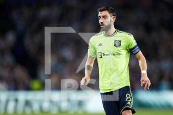 2022-11-03 - Bruno Fernandes of Manchester United during the UEFA Europa League, Group E football match between Real Sociedad and Manchester United on November 3, 2022 at Reale Arena in San Sebastian, Spain - FOOTBALL - EUROPA LEAGUE - REAL SOCIEDAD V MANCHESTER UNITED - UEFA EUROPA LEAGUE - SOCCER