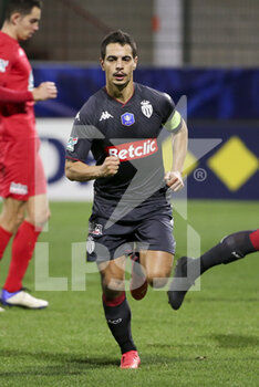 2022-01-02 - Wissam Ben Yedder of Monaco celebrates his goal during the French Cup, round of 32, football match between Quevilly Rouen Metropole (QRM) and AS Monaco (ASM) on January 2, 2022 at Stade Robert Diochon in Le Petit-Quevilly near Rouen, France - QUEVILLY ROUEN METROPOLE (QRM) VS AS MONACO (ASM) - FRENCH CUP - SOCCER