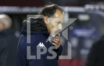 2022-01-02 - Coach of Monaco Stephane Nado during the French Cup, round of 32, football match between Quevilly Rouen Metropole (QRM) and AS Monaco (ASM) on January 2, 2022 at Stade Robert Diochon in Le Petit-Quevilly near Rouen, France - QUEVILLY ROUEN METROPOLE (QRM) VS AS MONACO (ASM) - FRENCH CUP - SOCCER