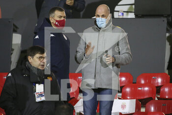2022-01-02 - Philippe Clement of Belgium, newly appointed coach of AS Monaco (right) talks to Vice-President of AS Monaco Oleg Petrov during the French Cup, round of 32, football match between Quevilly Rouen Metropole (QRM) and AS Monaco (ASM) on January 2, 2022 at Stade Robert Diochon in Le Petit-Quevilly near Rouen, France - QUEVILLY ROUEN METROPOLE (QRM) VS AS MONACO (ASM) - FRENCH CUP - SOCCER