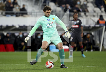 2022-01-30 - Goalkeeper of Lens Jean-Louis Leca during the French Cup, round of 16 football match between RC Lens and AS Monaco on January 30, 2022 at Stade Bollaert-Delelis in Lens, France - RC LENS VS AS MONACO - FRENCH CUP - SOCCER