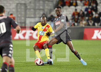 2022-01-30 - Gael Kakuta of Lens, Chrislain Matsima of Monaco during the French Cup, round of 16 football match between RC Lens and AS Monaco on January 30, 2022 at Stade Bollaert-Delelis in Lens, France - RC LENS VS AS MONACO - FRENCH CUP - SOCCER