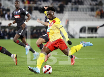 2022-01-30 - Arnaud Kalimuendo of Lens during the French Cup, round of 16 football match between RC Lens and AS Monaco on January 30, 2022 at Stade Bollaert-Delelis in Lens, France - RC LENS VS AS MONACO - FRENCH CUP - SOCCER