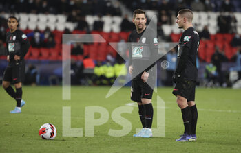 31/01/2022 - Lionel Messi, Marco Verratti of PSG during the French Cup, round of 16 football match between Paris Saint-Germain and OGC Nice on January 31, 2022 at Parc des Princes stadium in Paris, France - PARIS SAINT-GERMAIN VS OGC NICE - FRENCH CUP - CALCIO