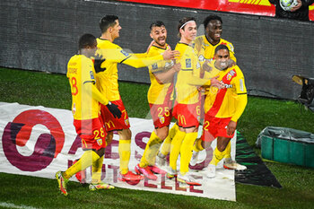 08/01/2022 - Wesley SAID of Lens celebrate his goal with teammates during the French championship Ligue 1 football match between RC Lens and Stade Rennais (Rennes) on January 8, 2022 at Bollaert-Delelis stadium in Lens, France - RC LENS VS STADE RENNAIS (RENNES) - FRENCH LIGUE 1 - CALCIO