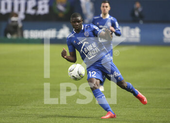 16/01/2022 - Abdu Conte of Troyes during the French championship Ligue 1 football match between ESTAC Troyes and Olympique Lyonnais (Lyon) on January 16, 2022 at Stade de L'Aube in Troyes, France - ESTAC TROYES VS OLYMPIQUE LYONNAIS (LYON) - FRENCH LIGUE 1 - CALCIO