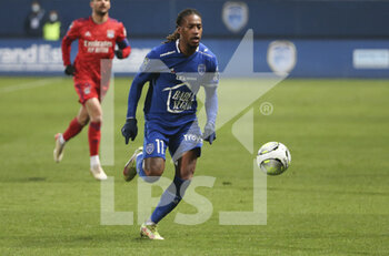 16/01/2022 - Gerson Rodrigues of Troyes during the French championship Ligue 1 football match between ESTAC Troyes and Olympique Lyonnais (Lyon) on January 16, 2022 at Stade de L'Aube in Troyes, France - ESTAC TROYES VS OLYMPIQUE LYONNAIS (LYON) - FRENCH LIGUE 1 - CALCIO