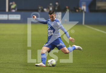 16/01/2022 - Dylan Chambost of Troyes during the French championship Ligue 1 football match between ESTAC Troyes and Olympique Lyonnais (Lyon) on January 16, 2022 at Stade de L'Aube in Troyes, France - ESTAC TROYES VS OLYMPIQUE LYONNAIS (LYON) - FRENCH LIGUE 1 - CALCIO