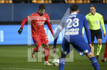 16/01/2022 - Lucas Paqueta of Lyon during the French championship Ligue 1 football match between ESTAC Troyes and Olympique Lyonnais (Lyon) on January 16, 2022 at Stade de L'Aube in Troyes, France - ESTAC TROYES VS OLYMPIQUE LYONNAIS (LYON) - FRENCH LIGUE 1 - CALCIO