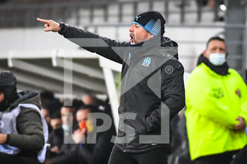 2022-01-22 - Jorge SAMPAOLI of Marseille during the French championship Ligue 1 football match between RC Lens and Olympique de Marseille on January 22, 2022 at Bollaert-Delelis stadium in Lens, France - RC LENS VS OLYMPIQUE DE MARSEILLE - FRENCH LIGUE 1 - SOCCER