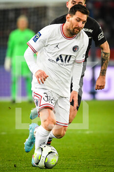 2022-02-11 - Lionel (Leo) MESSI of PSG during the French championship Ligue 1 football match between Paris Saint-Germain and Stade Rennais (Rennes) on February 11, 2022 at Parc des Princes stadium in Paris, France - PARIS SAINT-GERMAIN VS STADE RENNAIS (RENNES) - FRENCH LIGUE 1 - SOCCER