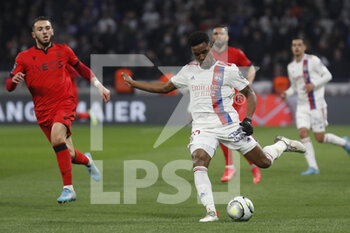 12/02/2022 - Thiago MENDES of Lyon during the French championship Ligue 1 football match between Olympique Lyonnais and OGC Nice on February 12, 2022 at Groupama stadium in Decines-Charpieu near Lyon, France - OLYMPIQUE LYONNAIS VS OGC NICE - FRENCH LIGUE 1 - CALCIO