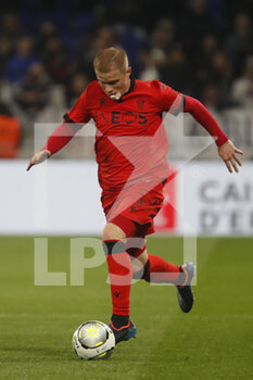 12/02/2022 - Melvin BARD of Nice during the French championship Ligue 1 football match between Olympique Lyonnais and OGC Nice on February 12, 2022 at Groupama stadium in Decines-Charpieu near Lyon, France - OLYMPIQUE LYONNAIS VS OGC NICE - FRENCH LIGUE 1 - CALCIO