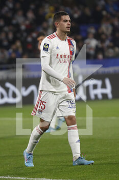12/02/2022 - Romain FAIVRE of Lyon during the French championship Ligue 1 football match between Olympique Lyonnais and OGC Nice on February 12, 2022 at Groupama stadium in Decines-Charpieu near Lyon, France - OLYMPIQUE LYONNAIS VS OGC NICE - FRENCH LIGUE 1 - CALCIO