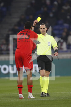 12/02/2022 - Referee Benoit MILLOT and Jean-Clair TOBIDO of Nice during the French championship Ligue 1 football match between Olympique Lyonnais and OGC Nice on February 12, 2022 at Groupama stadium in Decines-Charpieu near Lyon, France - OLYMPIQUE LYONNAIS VS OGC NICE - FRENCH LIGUE 1 - CALCIO