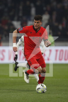 12/02/2022 - Flavius DANILIUC of Nice during the French championship Ligue 1 football match between Olympique Lyonnais and OGC Nice on February 12, 2022 at Groupama stadium in Decines-Charpieu near Lyon, France - OLYMPIQUE LYONNAIS VS OGC NICE - FRENCH LIGUE 1 - CALCIO