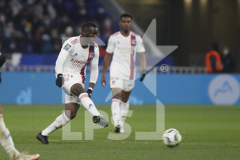 12/02/2022 - Tanguy NDOMBELE of Lyon during the French championship Ligue 1 football match between Olympique Lyonnais and OGC Nice on February 12, 2022 at Groupama stadium in Decines-Charpieu near Lyon, France - OLYMPIQUE LYONNAIS VS OGC NICE - FRENCH LIGUE 1 - CALCIO