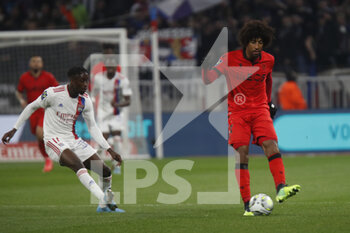 12/02/2022 - DANTE of Nice and Tino KADEWERE of Lyon during the French championship Ligue 1 football match between Olympique Lyonnais and OGC Nice on February 12, 2022 at Groupama stadium in Decines-Charpieu near Lyon, France - OLYMPIQUE LYONNAIS VS OGC NICE - FRENCH LIGUE 1 - CALCIO