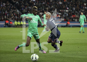 27/02/2022 - Falaye Sacko of Saint-Etienne, Neymar Jr of PSG during the French championship Ligue 1 football match between Paris Saint-Germain (PSG) and AS Saint-Etienne (ASSE) on February 26, 2022 at Parc des Princes stadium in Paris, France - PARIS SAINT-GERMAIN (PSG) VS AS SAINT-ETIENNE (ASSE) - FRENCH LIGUE 1 - CALCIO