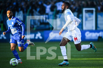 2022-02-27 - Gerson of Marseille during the French championship Ligue 1 football match between ESTAC Troyes and Olympique de Marseille on February 27, 2022 at Stade de l'Aube in Troyes, France - ESTAC TROYES VS OLYMPIQUE DE MARSEILLE - FRENCH LIGUE 1 - SOCCER