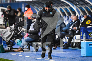 2022-02-27 - Jorge SAMPAOLI of Marseille during the French championship Ligue 1 football match between ESTAC Troyes and Olympique de Marseille on February 27, 2022 at Stade de l'Aube in Troyes, France - ESTAC TROYES VS OLYMPIQUE DE MARSEILLE - FRENCH LIGUE 1 - SOCCER