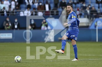 28/02/2022 - Adil Rami of Troyes during the French championship Ligue 1 football match between ESTAC Troyes and Olympique de Marseille (OM) on February 27, 2022 at Stade de l'Aube in Troyes, France - ESTAC TROYES VS OLYMPIQUE DE MARSEILLE (OM) - FRENCH LIGUE 1 - CALCIO