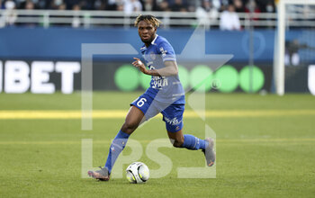 28/02/2022 - Rominigue Kouame of Troyes during the French championship Ligue 1 football match between ESTAC Troyes and Olympique de Marseille (OM) on February 27, 2022 at Stade de l'Aube in Troyes, France - ESTAC TROYES VS OLYMPIQUE DE MARSEILLE (OM) - FRENCH LIGUE 1 - CALCIO