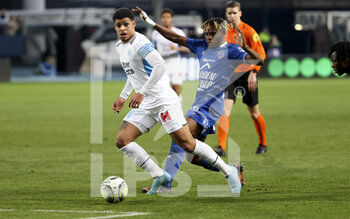 28/02/2022 - Luis Henrique of Marseille, Rominigue Kouame of Troyes during the French championship Ligue 1 football match between ESTAC Troyes and Olympique de Marseille (OM) on February 27, 2022 at Stade de l'Aube in Troyes, France - ESTAC TROYES VS OLYMPIQUE DE MARSEILLE (OM) - FRENCH LIGUE 1 - CALCIO