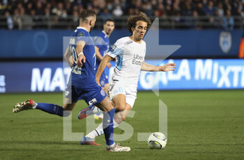 28/02/2022 - Matteo Guendouzi of Marseille during the French championship Ligue 1 football match between ESTAC Troyes and Olympique de Marseille (OM) on February 27, 2022 at Stade de l'Aube in Troyes, France - ESTAC TROYES VS OLYMPIQUE DE MARSEILLE (OM) - FRENCH LIGUE 1 - CALCIO
