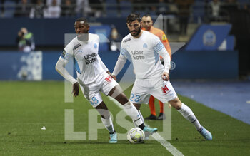 28/02/2022 - Gerson Santos da Silva, Sead Kolasinac of Marseille during the French championship Ligue 1 football match between ESTAC Troyes and Olympique de Marseille (OM) on February 27, 2022 at Stade de l'Aube in Troyes, France - ESTAC TROYES VS OLYMPIQUE DE MARSEILLE (OM) - FRENCH LIGUE 1 - CALCIO