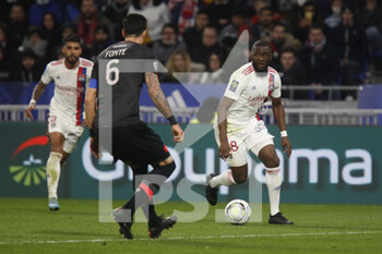 27/02/2022 - Tanguy NDOMBELE of Lyon and Jose FONTE of Lille during the French championship Ligue 1 football match between Olympique Lyonnais (Lyon) and LOSC Lille on February 27, 2022 at Groupama stadium in Decines-Charpieu near Lyon, France - OLYMPIQUE LYONNAIS (LYON) VS LOSC LILLE - FRENCH LIGUE 1 - CALCIO
