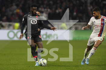 27/02/2022 - Jonathan BAMBA of Lille during the French championship Ligue 1 football match between Olympique Lyonnais (Lyon) and LOSC Lille on February 27, 2022 at Groupama stadium in Decines-Charpieu near Lyon, France - OLYMPIQUE LYONNAIS (LYON) VS LOSC LILLE - FRENCH LIGUE 1 - CALCIO