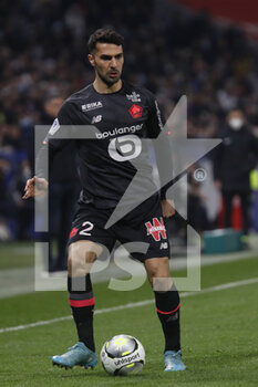 27/02/2022 - Mehmet CELIK of Lille during the French championship Ligue 1 football match between Olympique Lyonnais (Lyon) and LOSC Lille on February 27, 2022 at Groupama stadium in Decines-Charpieu near Lyon, France - OLYMPIQUE LYONNAIS (LYON) VS LOSC LILLE - FRENCH LIGUE 1 - CALCIO