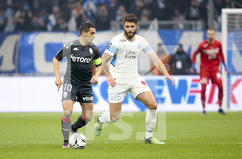 2022-03-06 - Wissam Ben Yedder of Monaco, Duje Caleta-Car of Marseille during the French championship Ligue 1 football match between Olympique de Marseille (OM) and AS Monaco (ASM) on March 6, 2022 at Velodrome stadium in Marseille, France - OLYMPIQUE DE MARSEILLE (OM) VS AS MONACO (ASM) - FRENCH LIGUE 1 - SOCCER