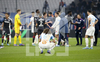 2022-03-06 - Matteo Guendouzi of Marseille #6 is dejected following the French championship Ligue 1 football match between Olympique de Marseille (OM) and AS Monaco (ASM) on March 6, 2022 at Velodrome stadium in Marseille, France - OLYMPIQUE DE MARSEILLE (OM) VS AS MONACO (ASM) - FRENCH LIGUE 1 - SOCCER