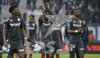 2022-03-06 - Youssouf Fofana, Chrislain Matsima of Monaco salute their supporters following the French championship Ligue 1 football match between Olympique de Marseille (OM) and AS Monaco (ASM) on March 6, 2022 at Velodrome stadium in Marseille, France - OLYMPIQUE DE MARSEILLE (OM) VS AS MONACO (ASM) - FRENCH LIGUE 1 - SOCCER