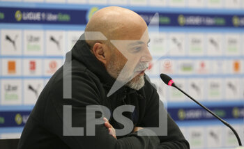 2022-03-07 - Coach of Olympique de Marseille Jorge Sampaoli answers to the media during the post-match press conference following the French championship Ligue 1 football match between Olympique de Marseille (OM) and AS Monaco (ASM) on March 6, 2022 at Velodrome stadium in Marseille, France - OLYMPIQUE DE MARSEILLE (OM) VS AS MONACO (ASM) - FRENCH LIGUE 1 - SOCCER