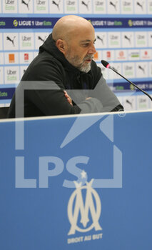 07/03/2022 - Coach of Olympique de Marseille Jorge Sampaoli answers to the media during the post-match press conference following the French championship Ligue 1 football match between Olympique de Marseille (OM) and AS Monaco (ASM) on March 6, 2022 at Velodrome stadium in Marseille, France - OLYMPIQUE DE MARSEILLE (OM) VS AS MONACO (ASM) - FRENCH LIGUE 1 - CALCIO