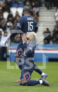 13/03/2022 - Neymar Jr of PSG celebrates his goal during the Fench championship Ligue 1 football match between Paris Saint-Germain (PSG) and Girondins de Bordeaux on March 13, 2022 at Parc des Princes stadium in Paris, France - PARIS SAINT-GERMAIN VS GIRONDINS DE BORDEAUX - FRENCH LIGUE 1 - CALCIO