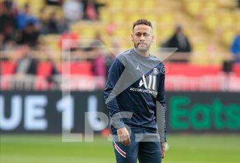 2022-03-20 - Neymar of Paris Saint-Germain  during the French championship Ligue 1 football match between AS Monaco and Paris Saint-Germain on March 20, 2022 at Louis II stadium in Monaco - AS MONACO VS PARIS SAINT-GERMAIN FC - FRENCH LIGUE 1 - SOCCER