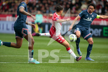 2022-03-20 - Wissam Ben Yedder of As Monaco during the French championship Ligue 1 football match between AS Monaco and Paris Saint-Germain on March 20, 2022 at Louis II stadium in Monaco - AS MONACO VS PARIS SAINT-GERMAIN FC - FRENCH LIGUE 1 - SOCCER