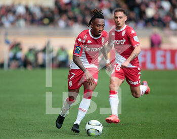 2022-03-20 - Gelson Martins of As Monaco during the French championship Ligue 1 football match between AS Monaco and Paris Saint-Germain on March 20, 2022 at Louis II stadium in Monaco - AS MONACO VS PARIS SAINT-GERMAIN FC - FRENCH LIGUE 1 - SOCCER