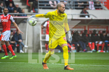2022-03-20 - Predrag RAJKOVIC of Reims during the French championship Ligue 1 football match between Stade de Reims and Olympique Lyonnais on March 20, 2022 at Auguste Delaune stadium in Reims, France - STADE DE REIMS VS OLYMPIQUE LYONNAIS - FRENCH LIGUE 1 - SOCCER