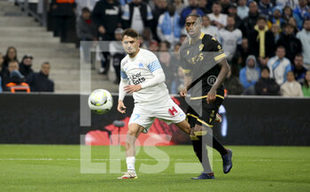 20/03/2022 - Cengiz Under of Marseille, Jordan Lotomba of Nice during the French championship Ligue 1 football match between Olympique de Marseille and OGC Nice on March 20, 2022 at Velodrome stadium in Marseille, France - OLYMPIQUE DE MARSEILLE VS OGC NICE - FRENCH LIGUE 1 - CALCIO