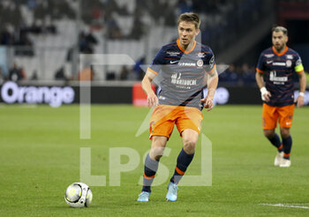 10/04/2022 - Arnaud Souquet of Montpellier during the French championship Ligue 1 football match between Olympique de Marseille (OM) and Montpellier HSC (MHSC) on April 10, 2022 at Stade Velodrome in Marseille, France - OLYMPIQUE DE MARSEILLE (OM) VS MONTPELLIER HSC (MHSC) - FRENCH LIGUE 1 - CALCIO