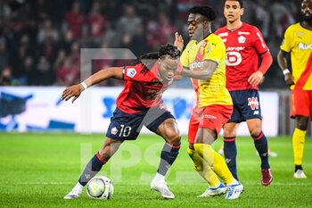 16/04/2022 - Renato SANCHES of Lille and Arnaud KALIMUENDO of Lens during the French championship Ligue 1 football match between LOSC Lille and RC Lens on April 16, 2022 at Pierre Mauroy stadium in Villeneuve-d'Ascq near Lille, France - LOSC LILLE VS RC LENS - FRENCH LIGUE 1 - CALCIO