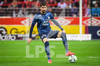 2022-04-24 - Luan PERES of Marseille during the French championship Ligue 1 football match between Stade de Reims and Olympique de Marseille on April 24, 2022 at Auguste Delaune stadium in Reims, France - STADE DE REIMS VS OLYMPIQUE DE MARSEILLE - FRENCH LIGUE 1 - SOCCER